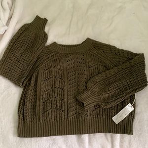 NWT olive green sweater